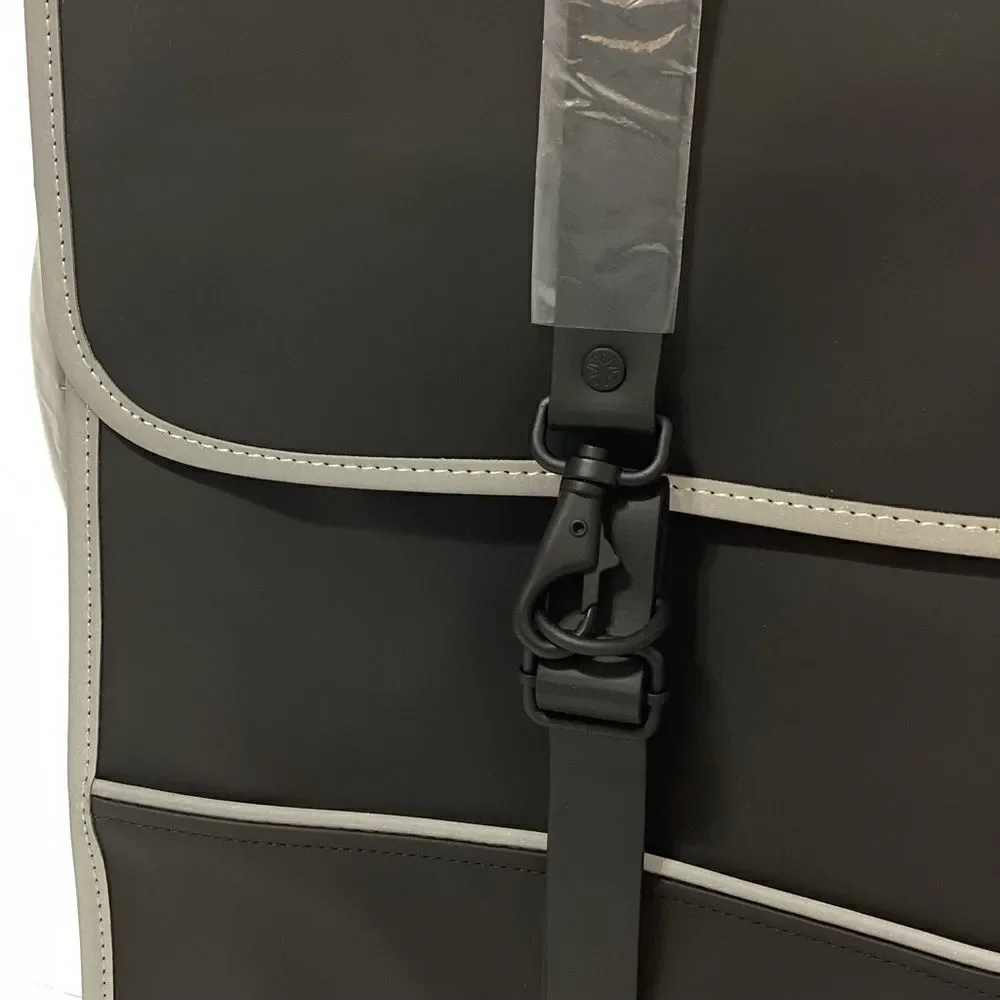 Rains Brand Black Reflective Waterproof Backpack Bag New